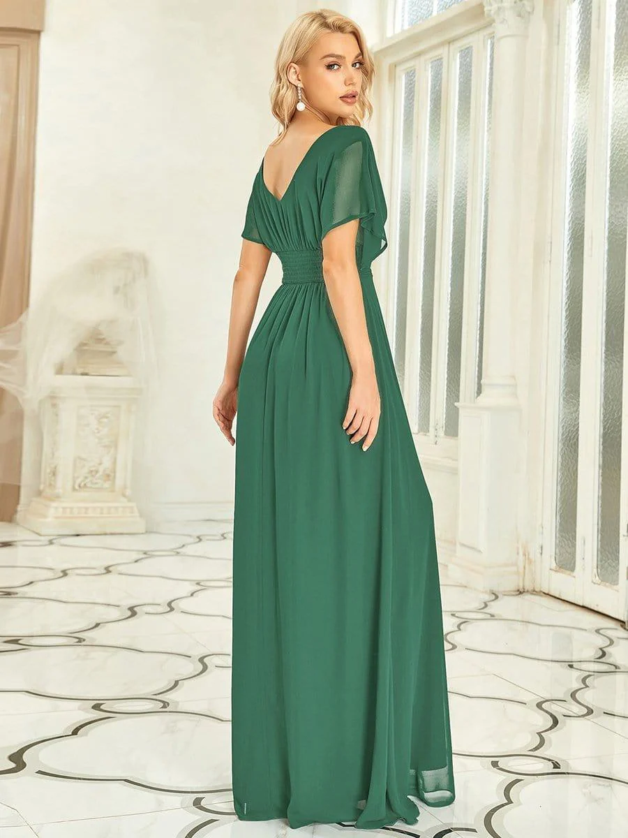 ever AMBRYN|A-Line Empire Waist Chiffon Long Evening Party Dress - Image 18