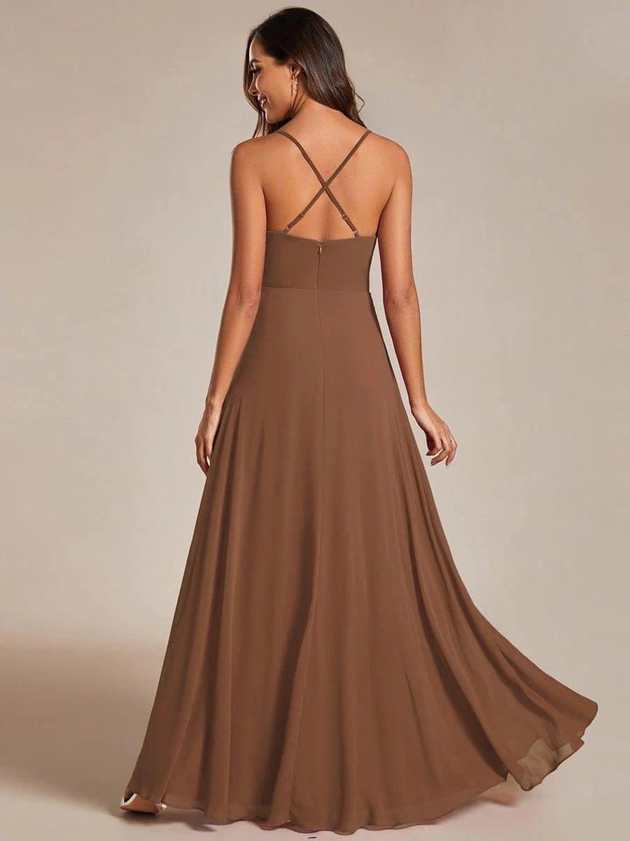 Adjustable Spaghetti Strap Chiffon A-Line Bridesmaid Dresses(Final Sale) - Image 22