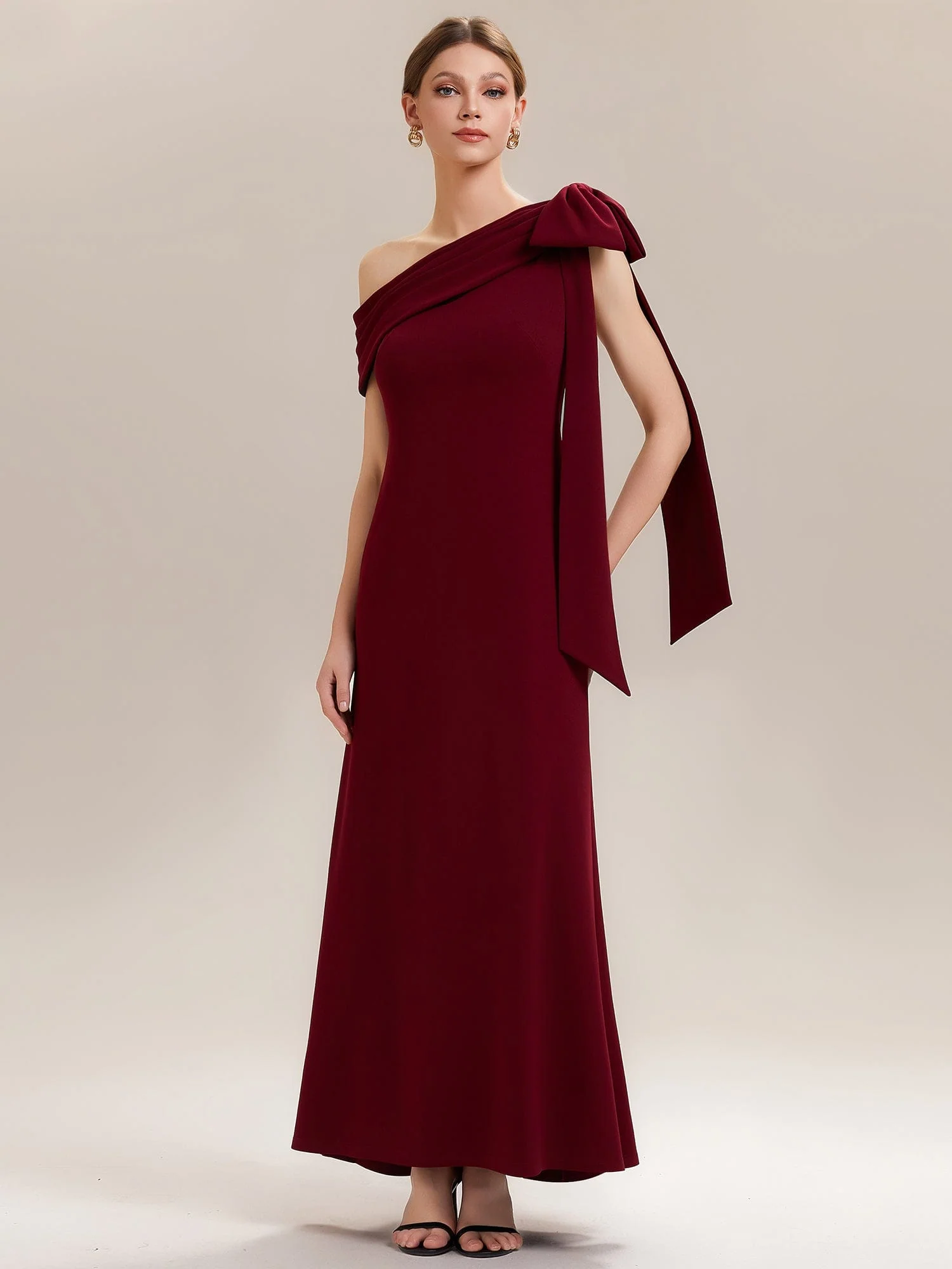 ever NOIR|Bow Knit Sleeveless Dress - Image 7