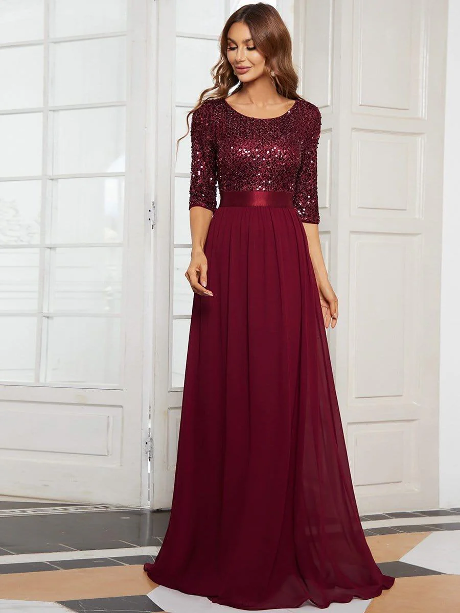 Burgundy Concert Dresses - Image 25