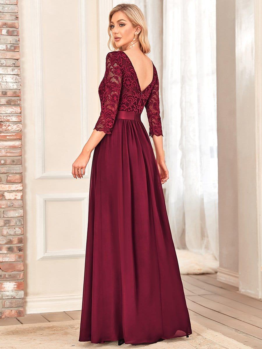 Burgundy Concert Dresses - Image 54