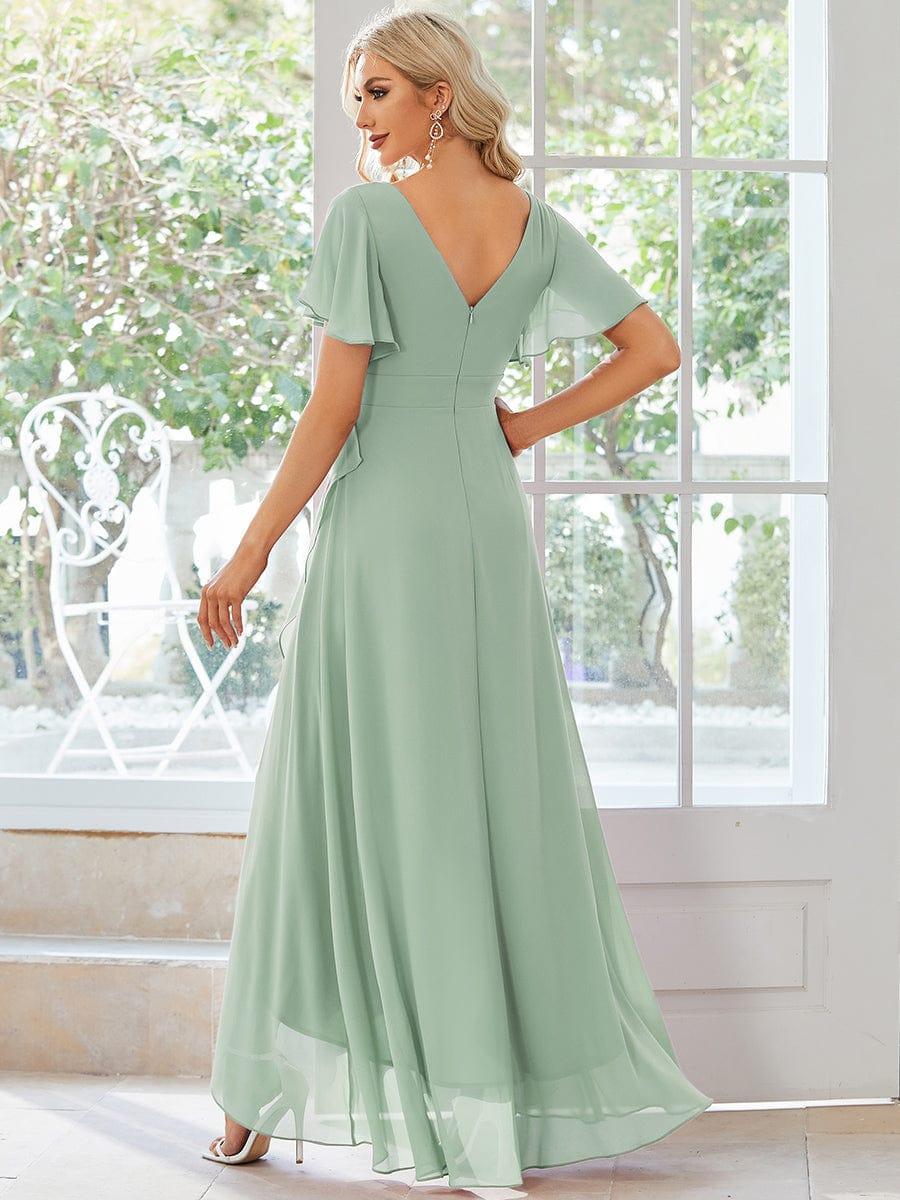 ever OREE|Elegant Chiffon High-Low Bridesmaid Dress with Lotus Leaf Hemline(Final Sale) - Image 22