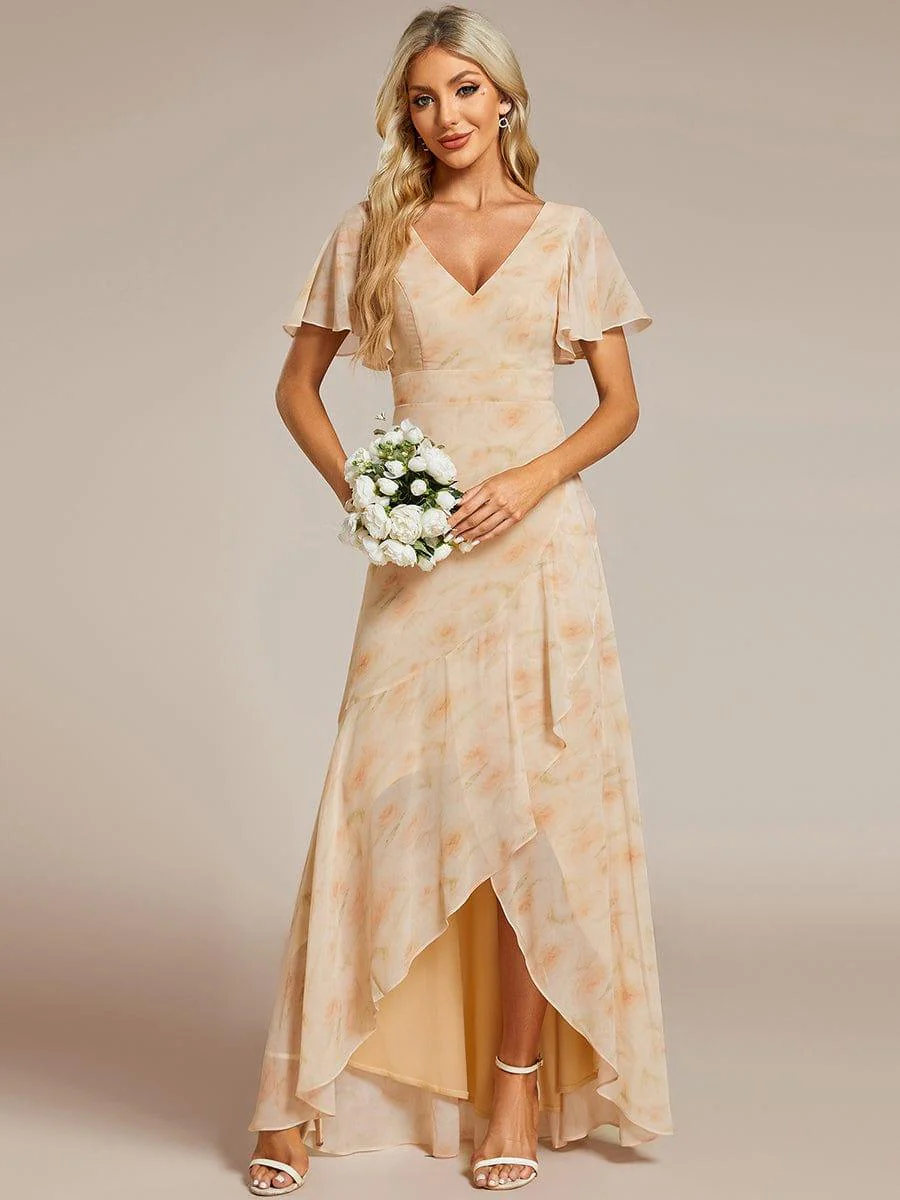 ever OREE|Charming Chiffon Bridesmaid Dress with Lotus Leaf Hemline(Final Sale) - Image 135