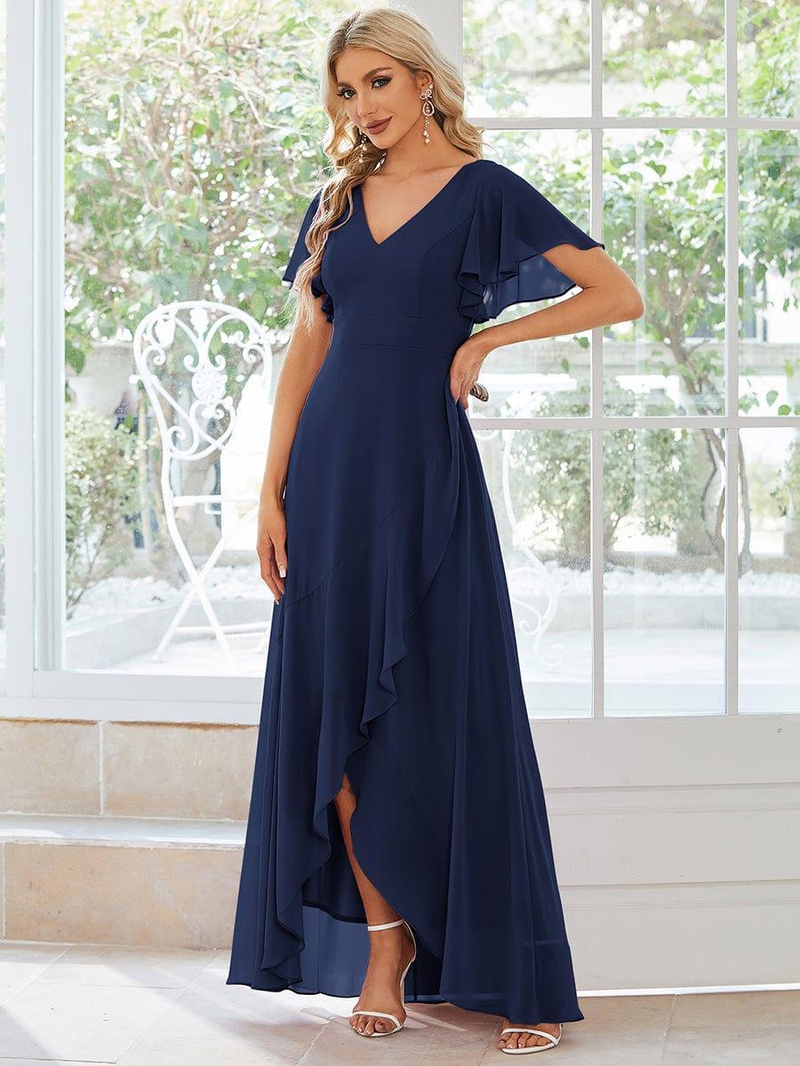 ever OREE|Charming Chiffon Bridesmaid Dress with Lotus Leaf Hemline(Final Sale) - Image 14
