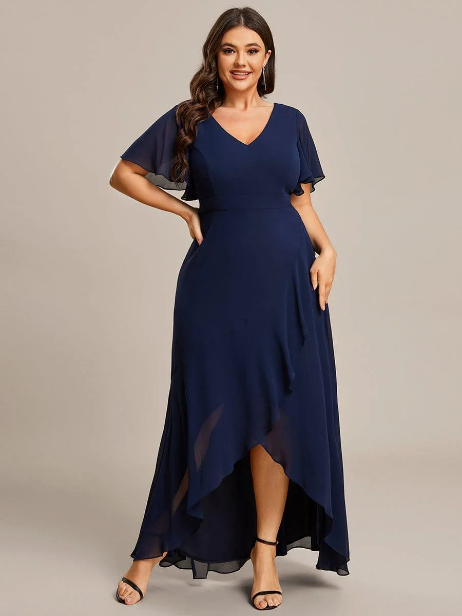 ever OREE|Charming Chiffon Bridesmaid Dress with Lotus Leaf Hemline(Final Sale) - Image 15