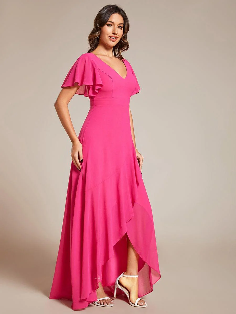 ever OREE|Charming Chiffon Bridesmaid Dress with Lotus Leaf Hemline(Final Sale) - Image 167