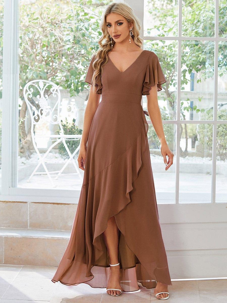 ever OREE|Charming Chiffon Bridesmaid Dress with Lotus Leaf Hemline(Final Sale) - Image 172