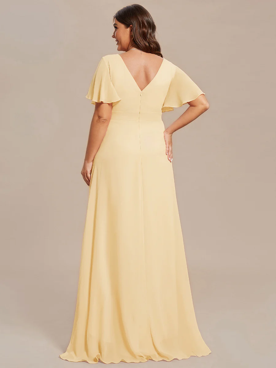 ever OREE|Charming Chiffon Bridesmaid Dress with Lotus Leaf Hemline(Final Sale) - Image 202