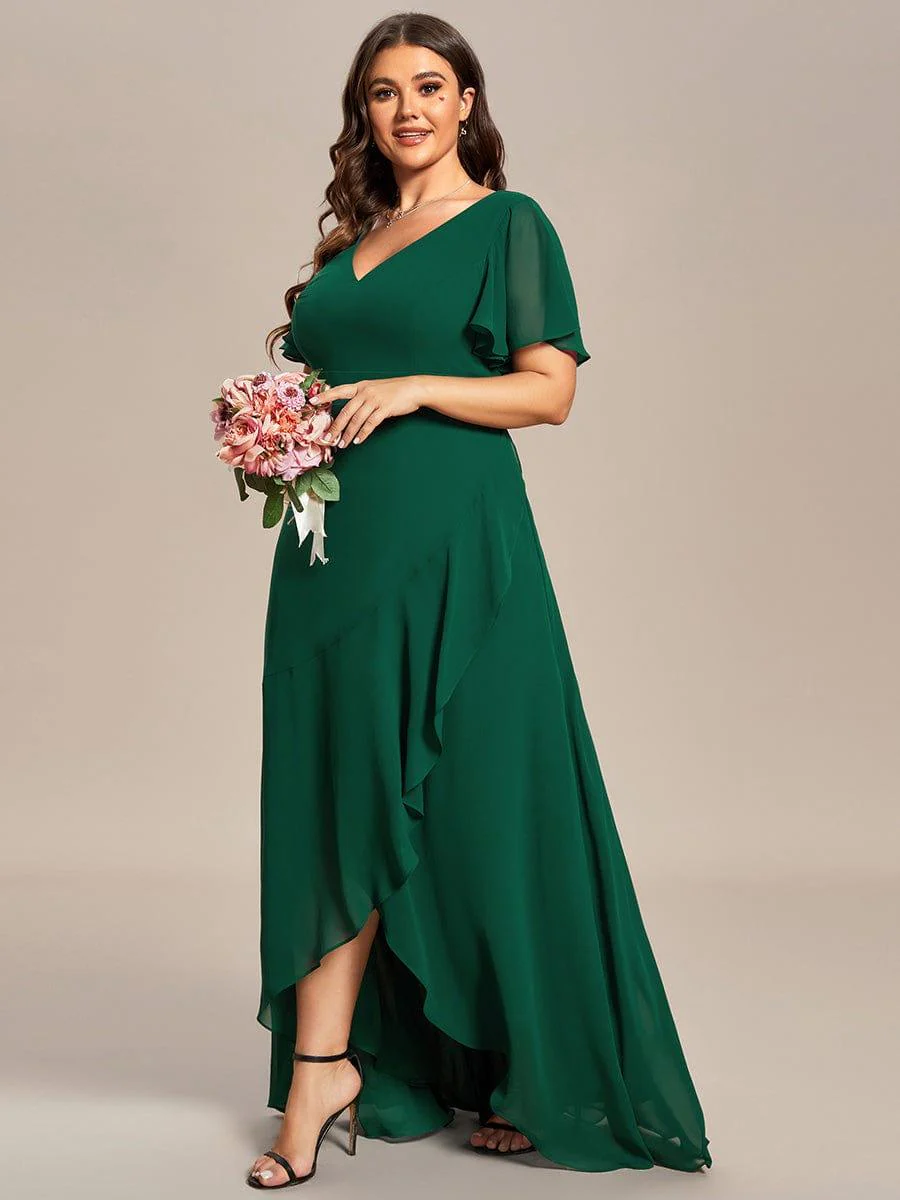 ever OREE|Charming Chiffon Bridesmaid Dress with Lotus Leaf Hemline(Final Sale) - Image 37