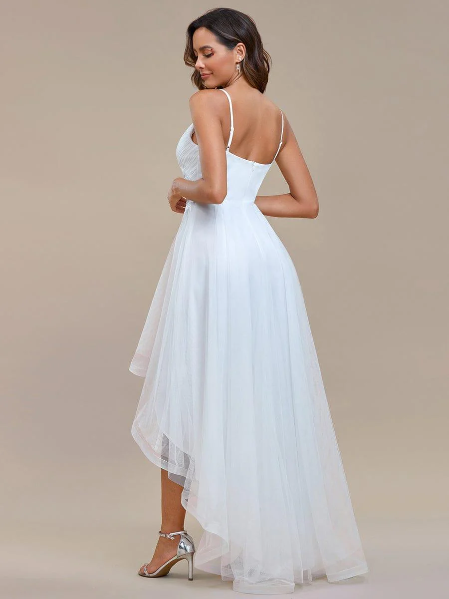 Chic and Stylish Sleeveless Prom Dress with High-Low Hemline - Image 2