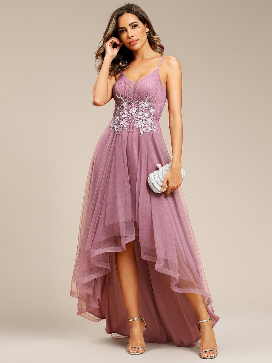 Chic and Stylish Sleeveless Prom Dress with High-Low Hemline - Image 8