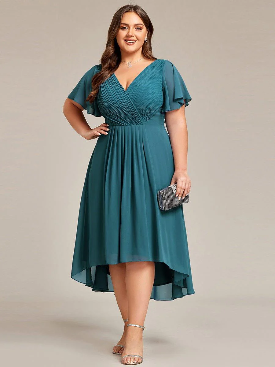 ever FAYE|Chic V Neck High-Low Evening Dress - Image 128