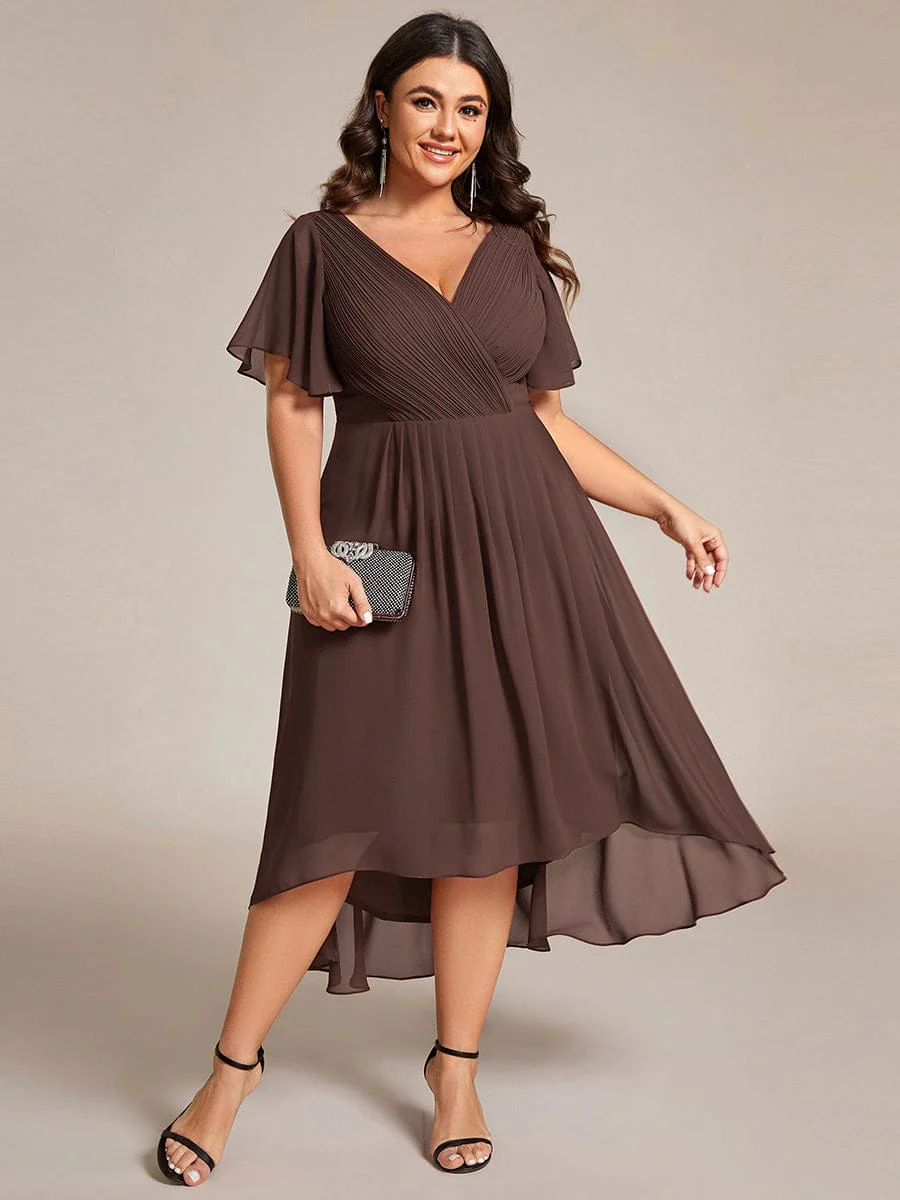 ever FAYE|Chic V Neck High-Low Evening Dress - Image 176