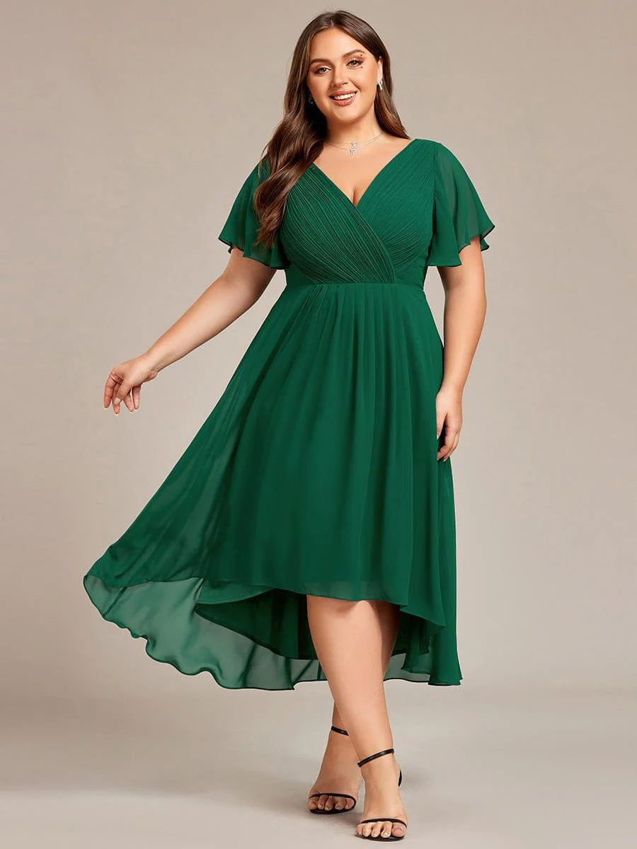 ever FAYE|Chic V Neck High-Low Evening Dress - Image 34