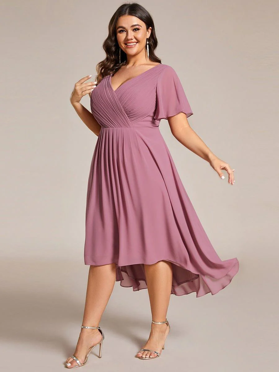 ever FAYE|Chic V Neck High-Low Evening Dress - Image 66