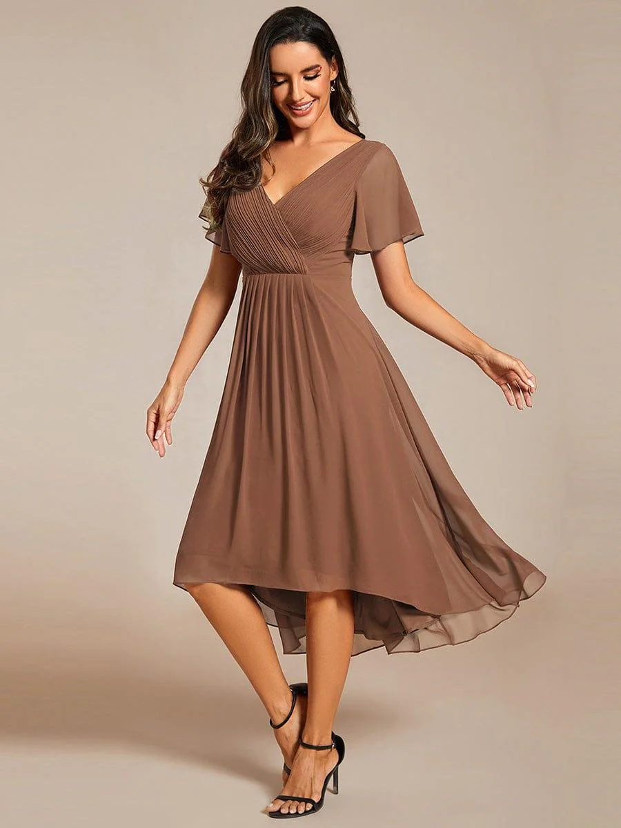 ever FAYE|Chic V Neck High-Low Wedding Guest Dress - Image 133