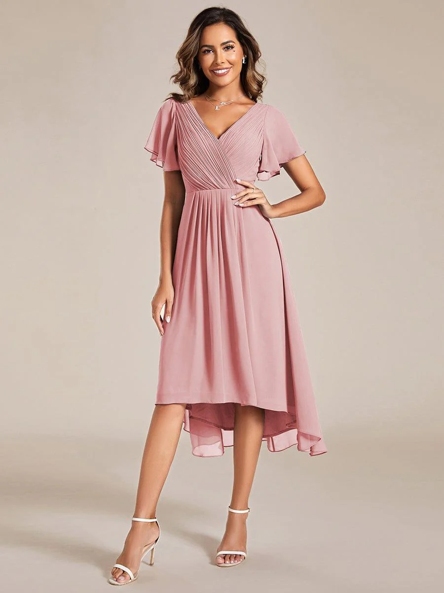 ever FAYE|Chic V Neck High-Low Wedding Guest Dress - Image 144