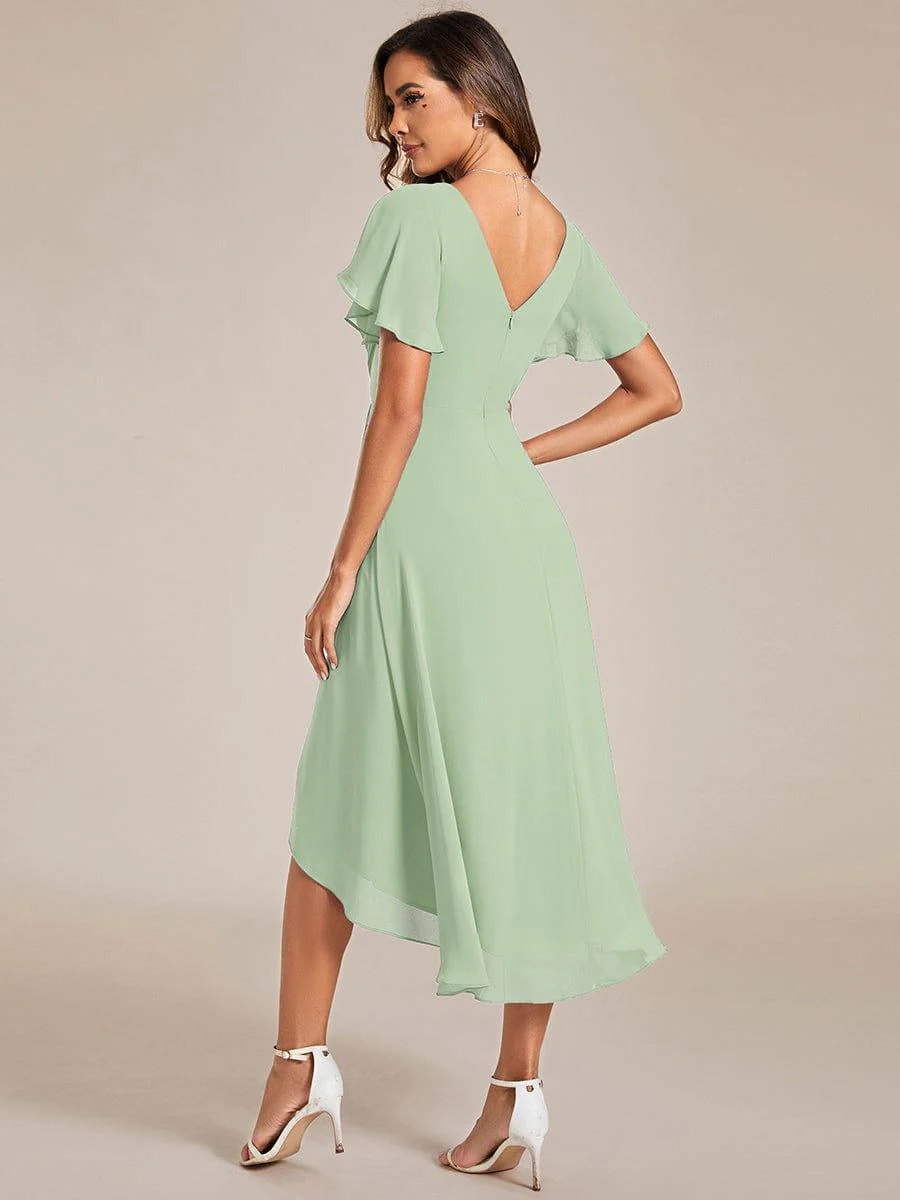 ever FAYE|Chic V Neck High-Low Wedding Guest Dress - Image 76