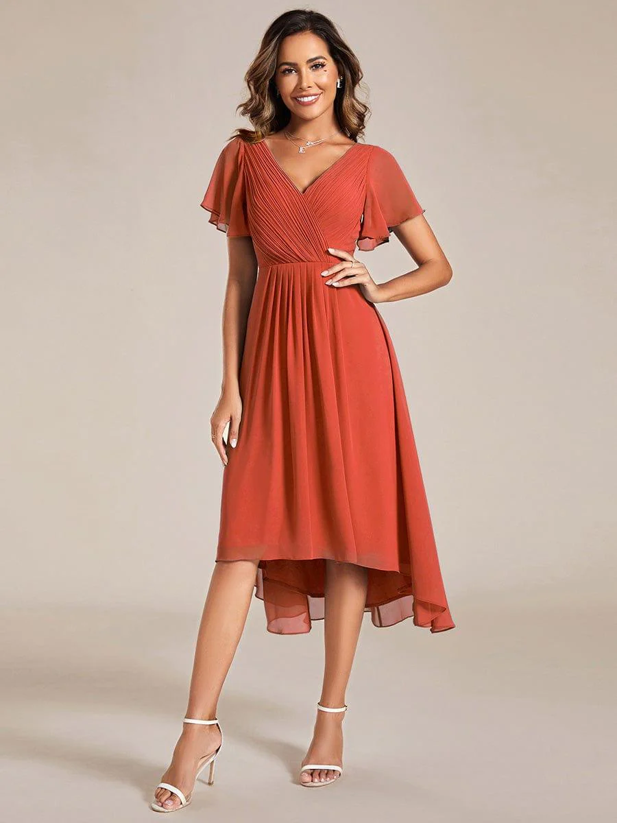 ever FAYE|Chic V Neck High-Low Wedding Guest Dress - Image 91