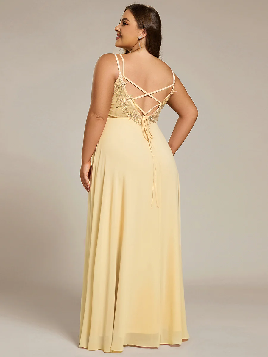 ever RUBY|Multiway Chiffon and Lace Open Back Bridesmaid Dress with Spaghetti Straps - Image 110