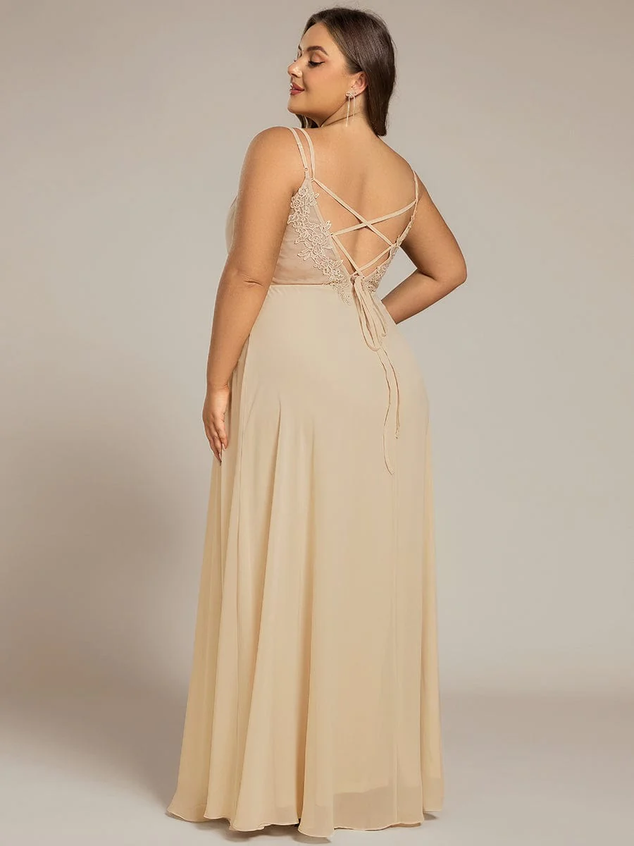 ever RUBY|Multiway Chiffon and Lace Open Back Bridesmaid Dress with Spaghetti Straps - Image 117