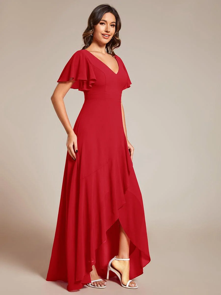 ever OREE|Chiffon Bridesmaid Dress with Lotus Leaf Hemline - Image 16