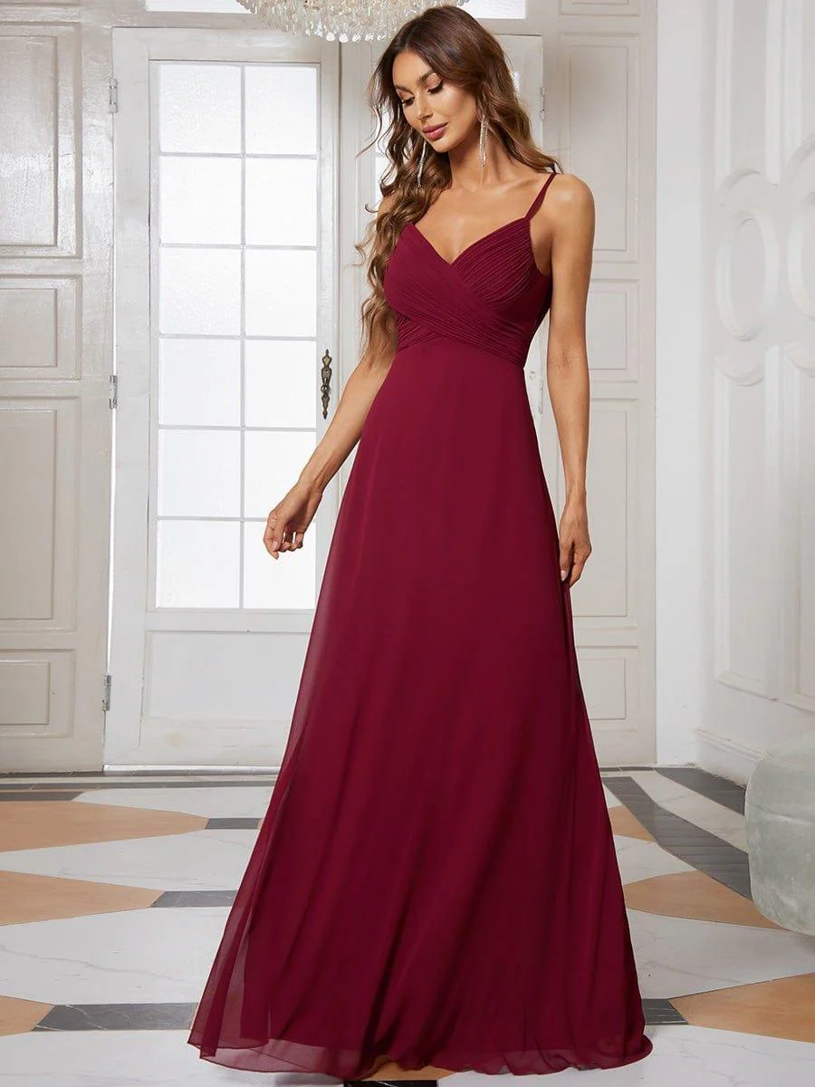 ever NOVA|Sweetheart Draped Back Floor Length Bridesmaid Dress - Image 7