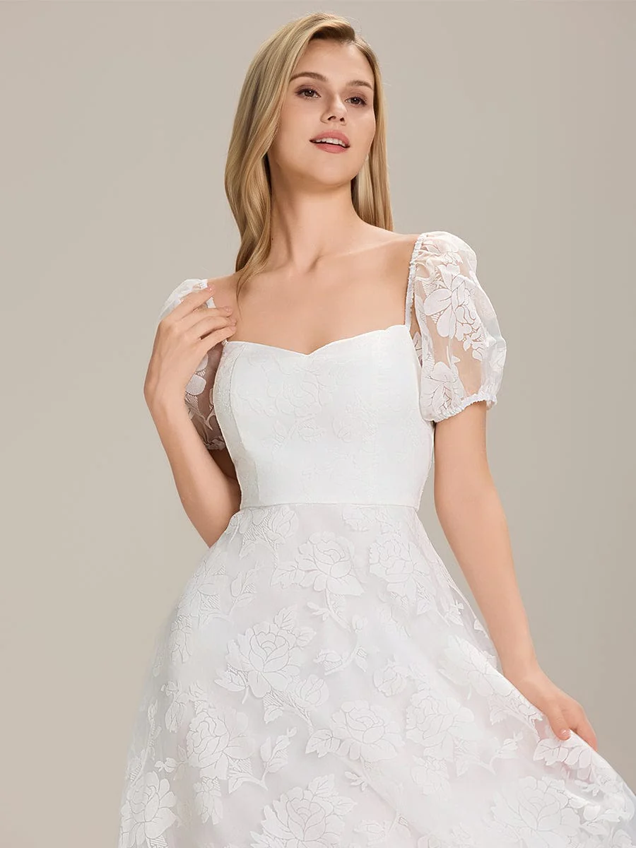 ever THALINA|Chiffon Puff Sleeve A-Line Midi Dress - Image 3