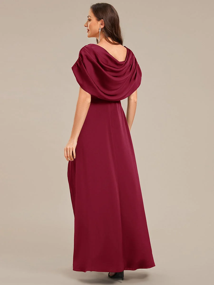 ever VERENA|Satin Drop Shoulder Sleeve Mother of the Bride Dress - Image 6