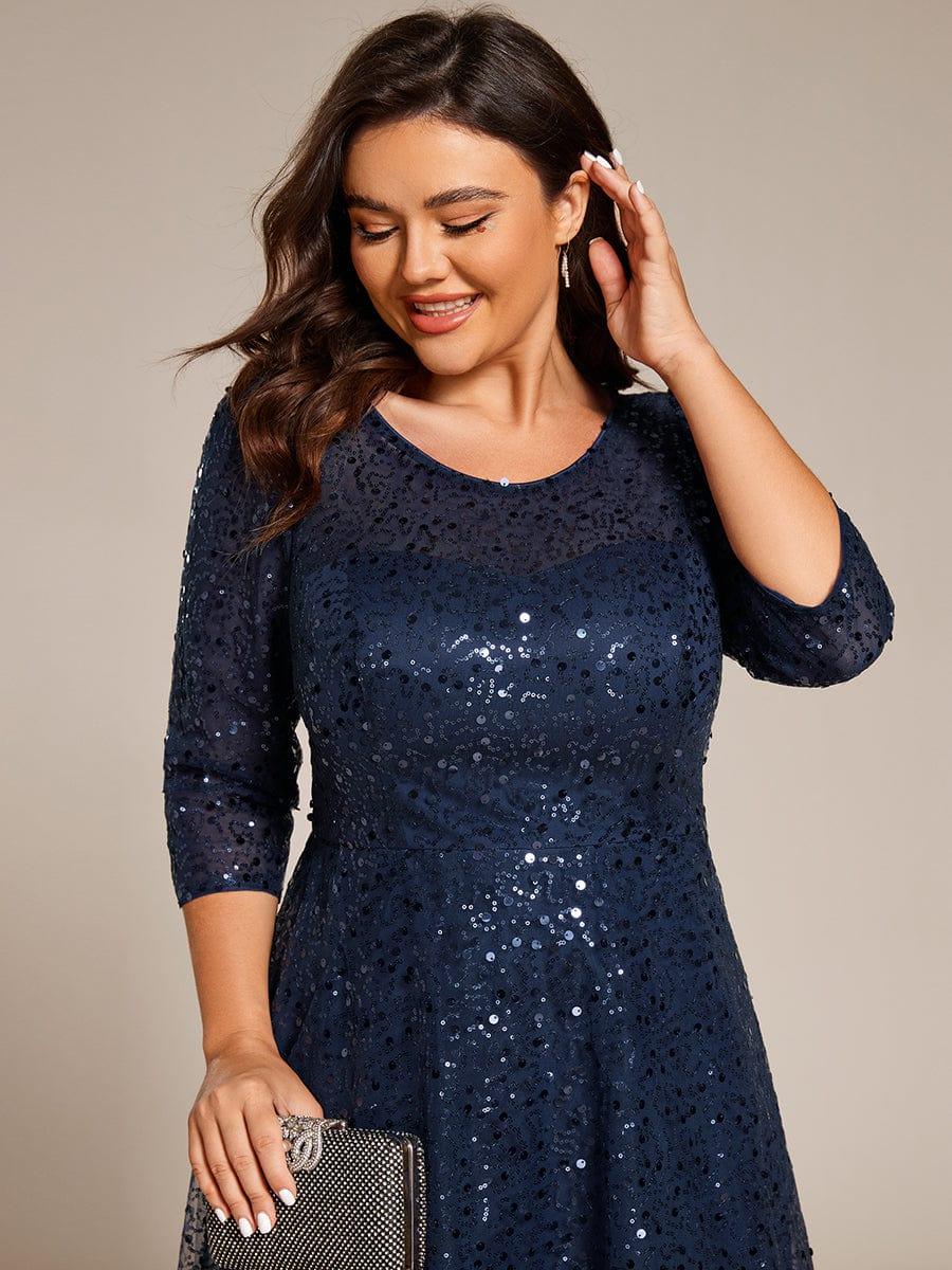 ever SIENNA|Dazzling Sequin A-Line Midi Mother of the Bride Dress with Long Sleeves - Image 28
