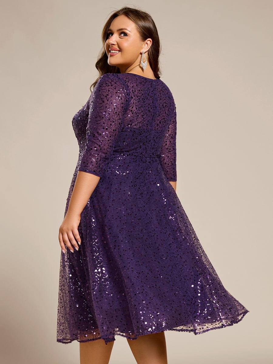 ever SIENNA|Dazzling Sequin A-Line Midi Wedding Guest Dress with Long Sleeves - Image 42