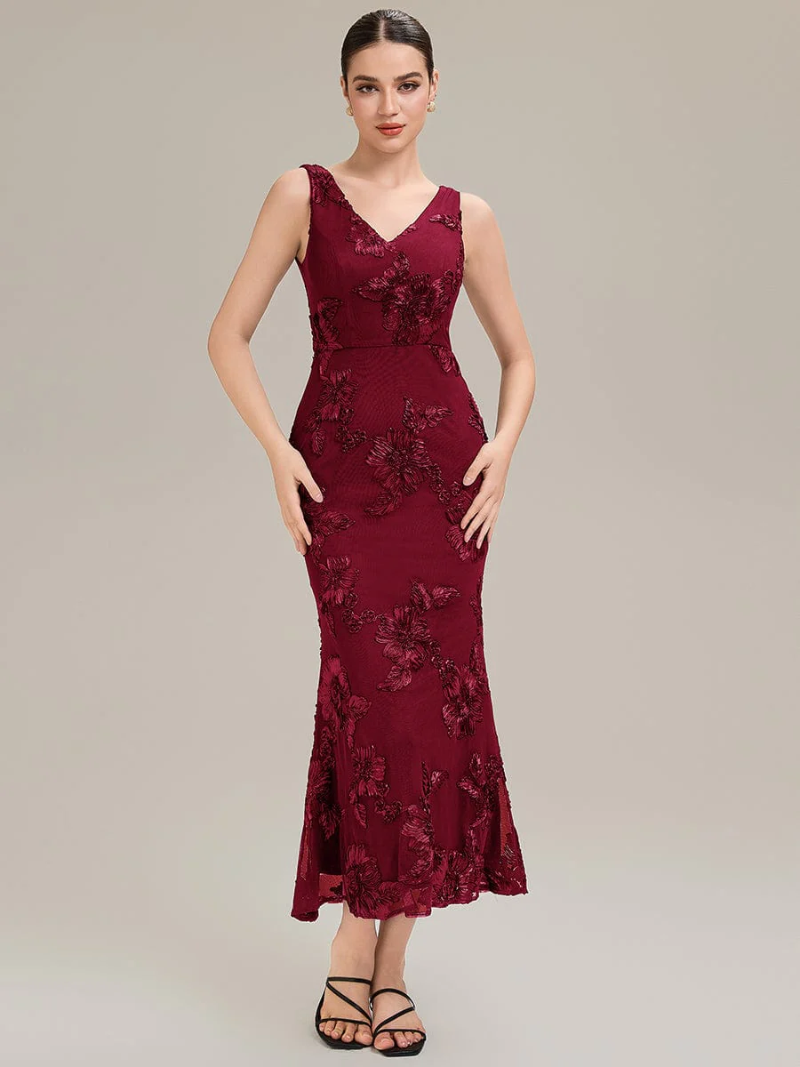 ever VIV|Designer V-Neck Mermaid Evening Dress - Image 10