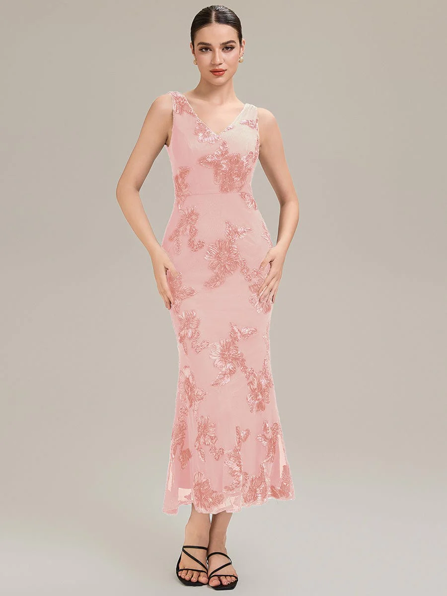ever VIV|Designer V-Neck Mermaid Evening Dress - Image 19