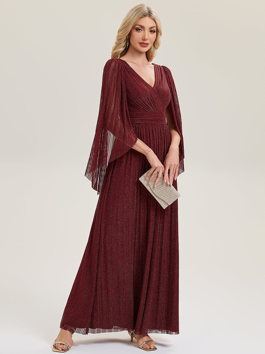 ever ISLA|Deep V-Neck Batwing Sleeve Maxi Dress - Image 4