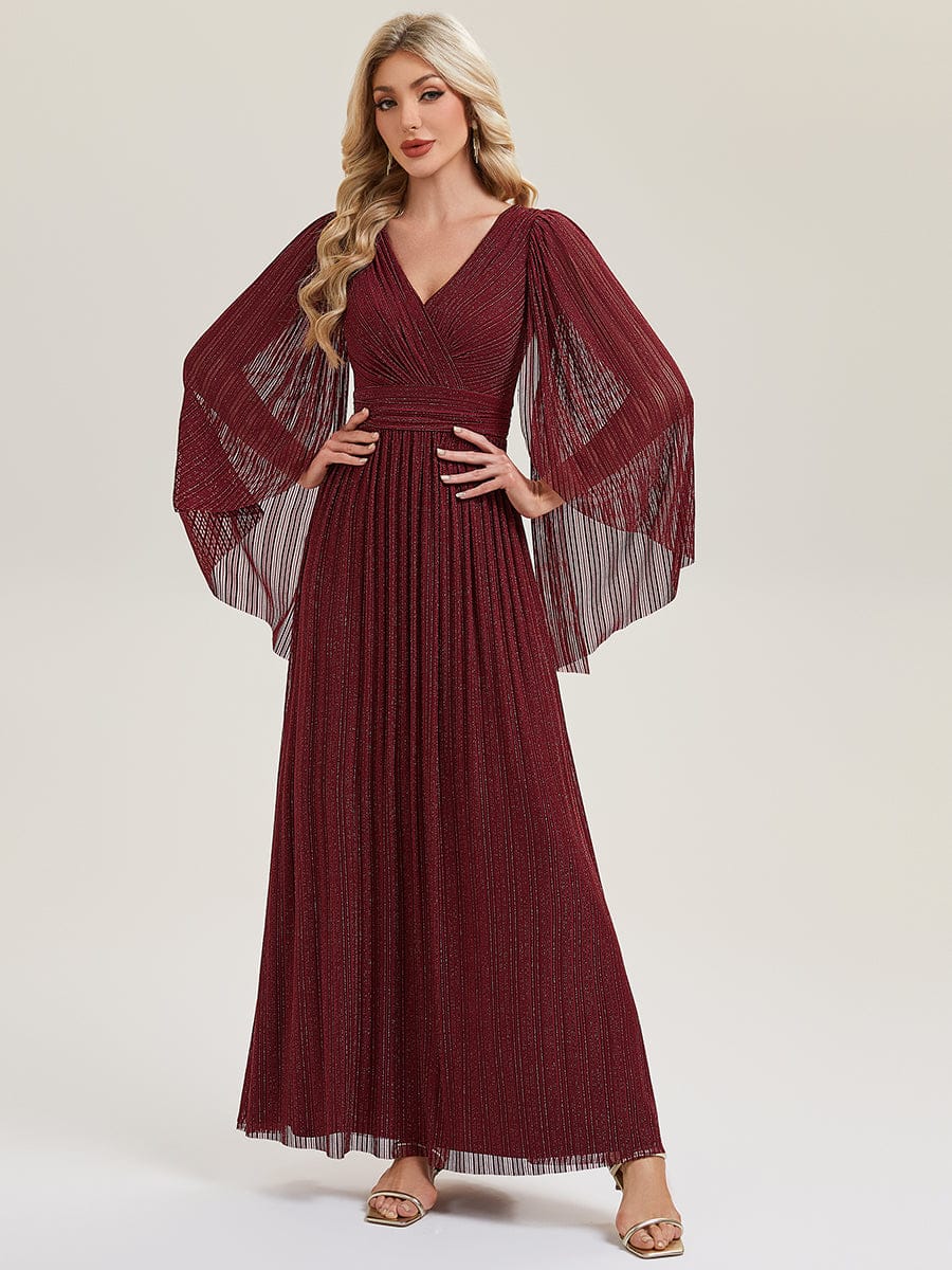 ever ISLA|Deep V-Neck Batwing Sleeve Maxi Dress - Image 5