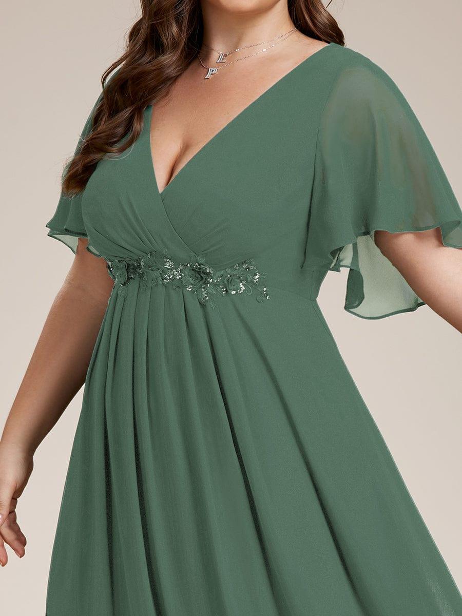ever IVYROSE|Elegant Chiffon Applique Evening Dress with Flutter Sleeves - Image 128