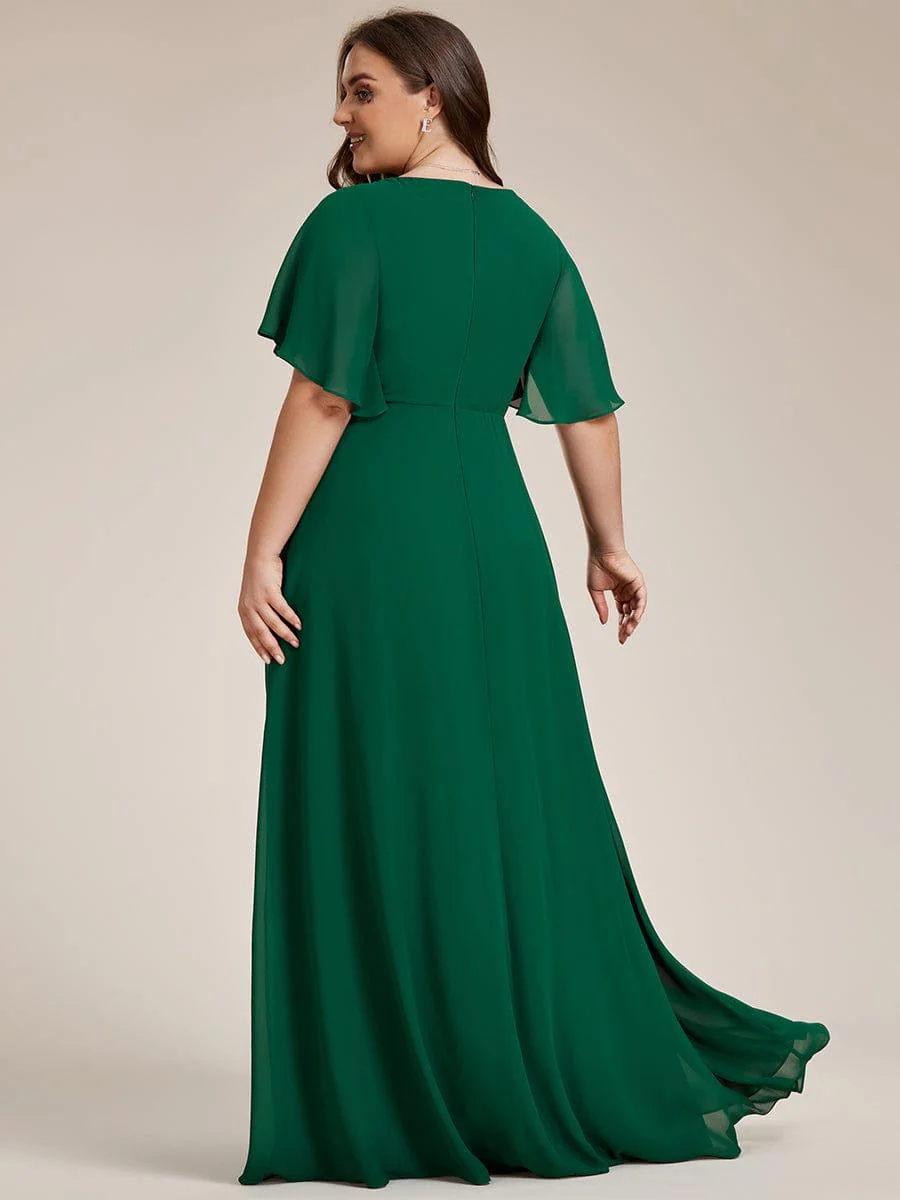 ever IVYROSE | Chiffon Applique Mother of the Bride Dress with Flutter Sleeves - Image 14