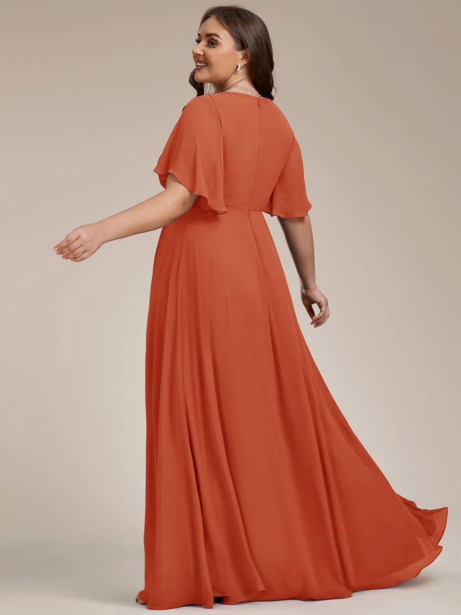 ever IVYROSE | Chiffon Applique Mother of the Bride Dress with Flutter Sleeves - Image 89