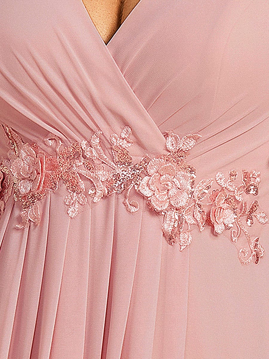 ever IVYROSE|Elegant Chiffon Applique Wedding Dress with Flutter Sleeves - Image 18