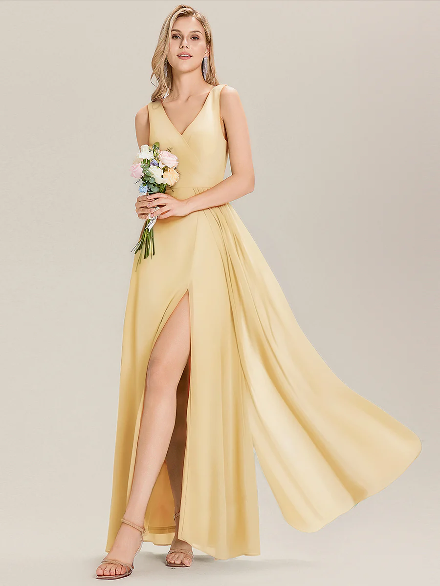 Elegant Side Slit Bridesmaid Dress