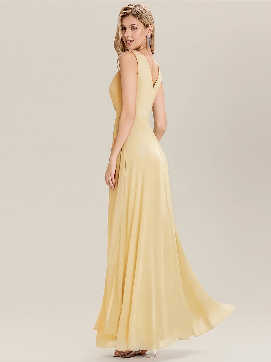 Elegant Side Slit Bridesmaid Dress - Image 2