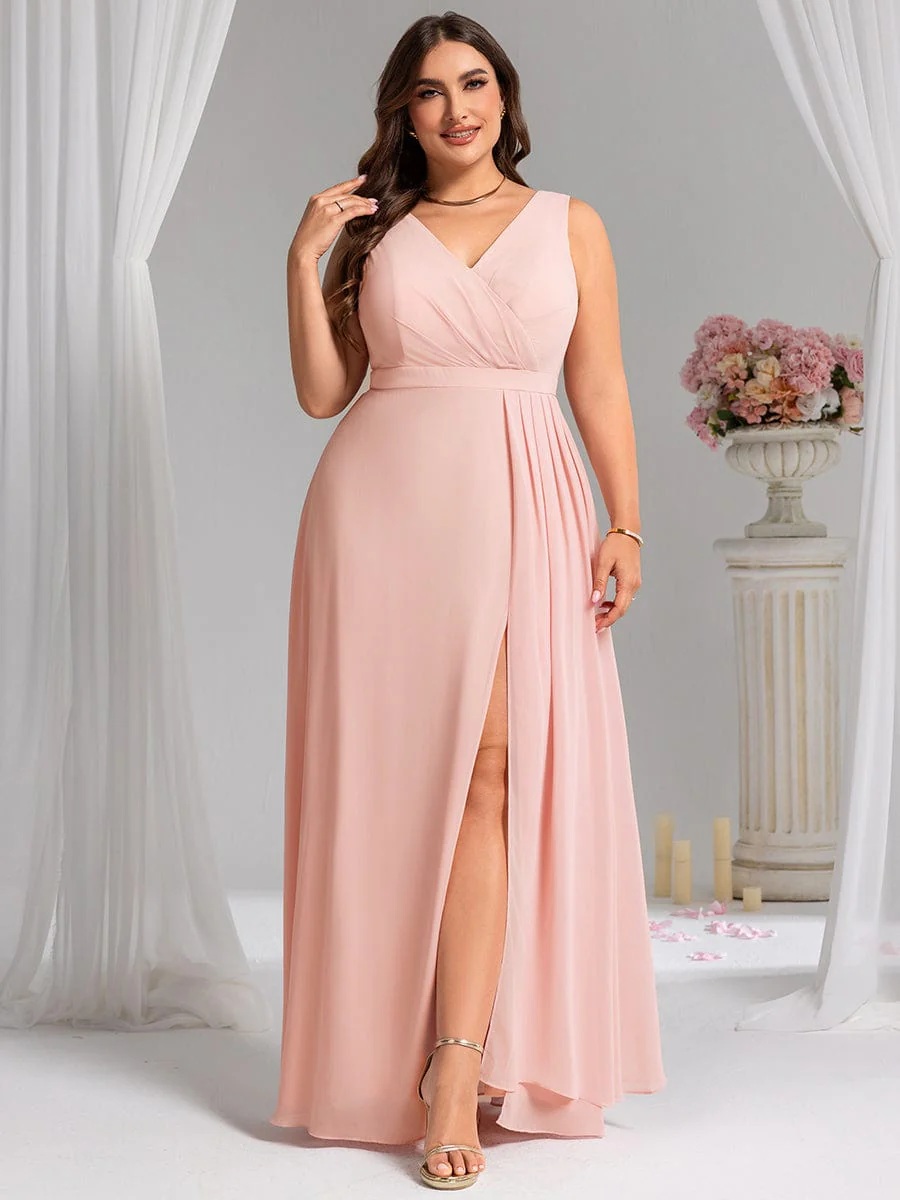 Elegant Side Slit Bridesmaid Dress - Image 22