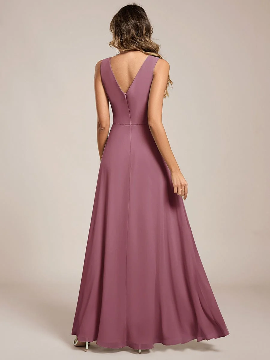 Elegant Side Slit Bridesmaid Dress - Image 24