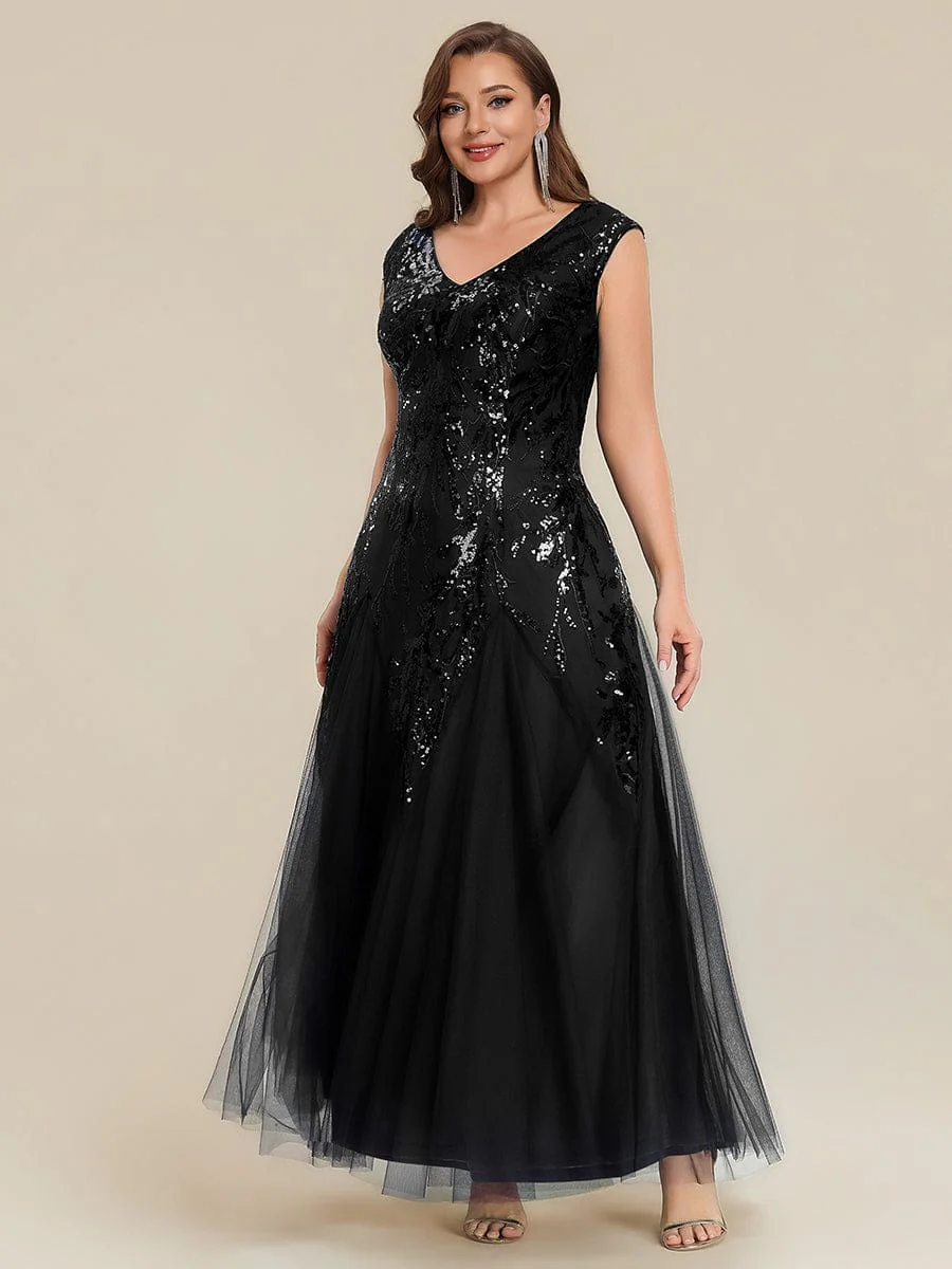 ever FREYA|Embroidered Sequin Cap Sleeve Dress - Image 14