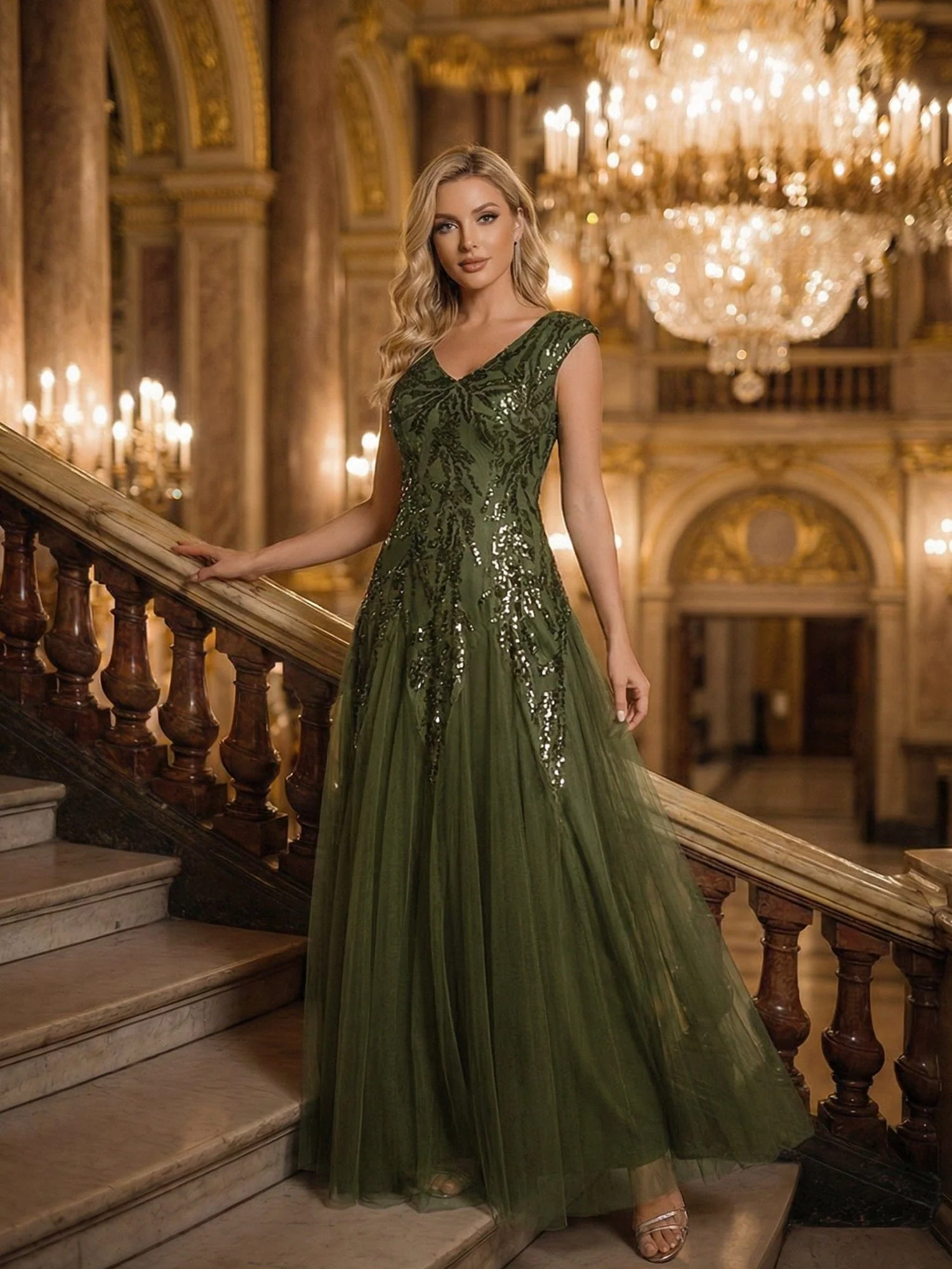 ever FREYA|Embroidered Sequin Cap Sleeve Dress - Image 30