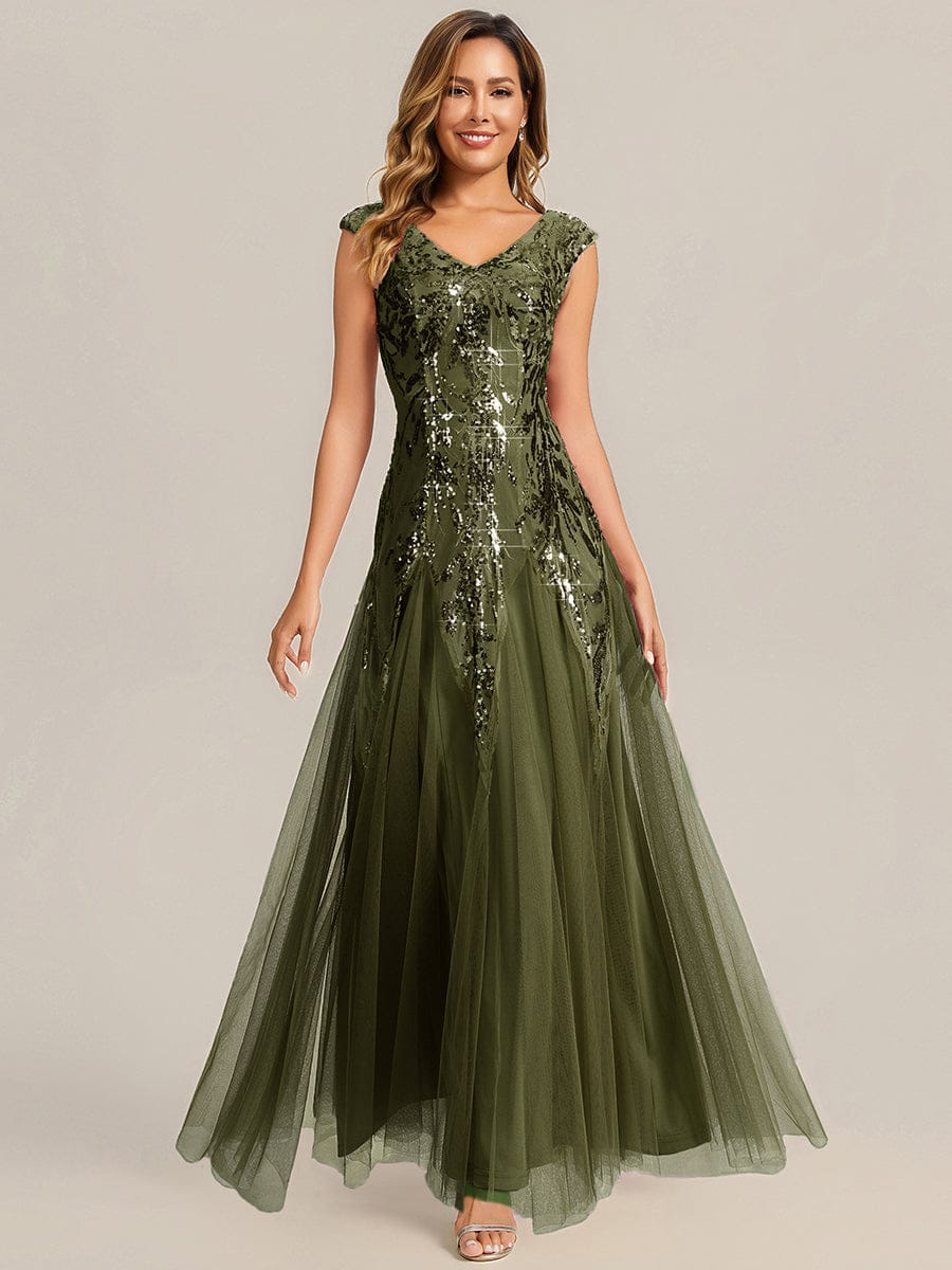 ever FREYA|Embroidered Sequin Cap Sleeve Dress - Image 31