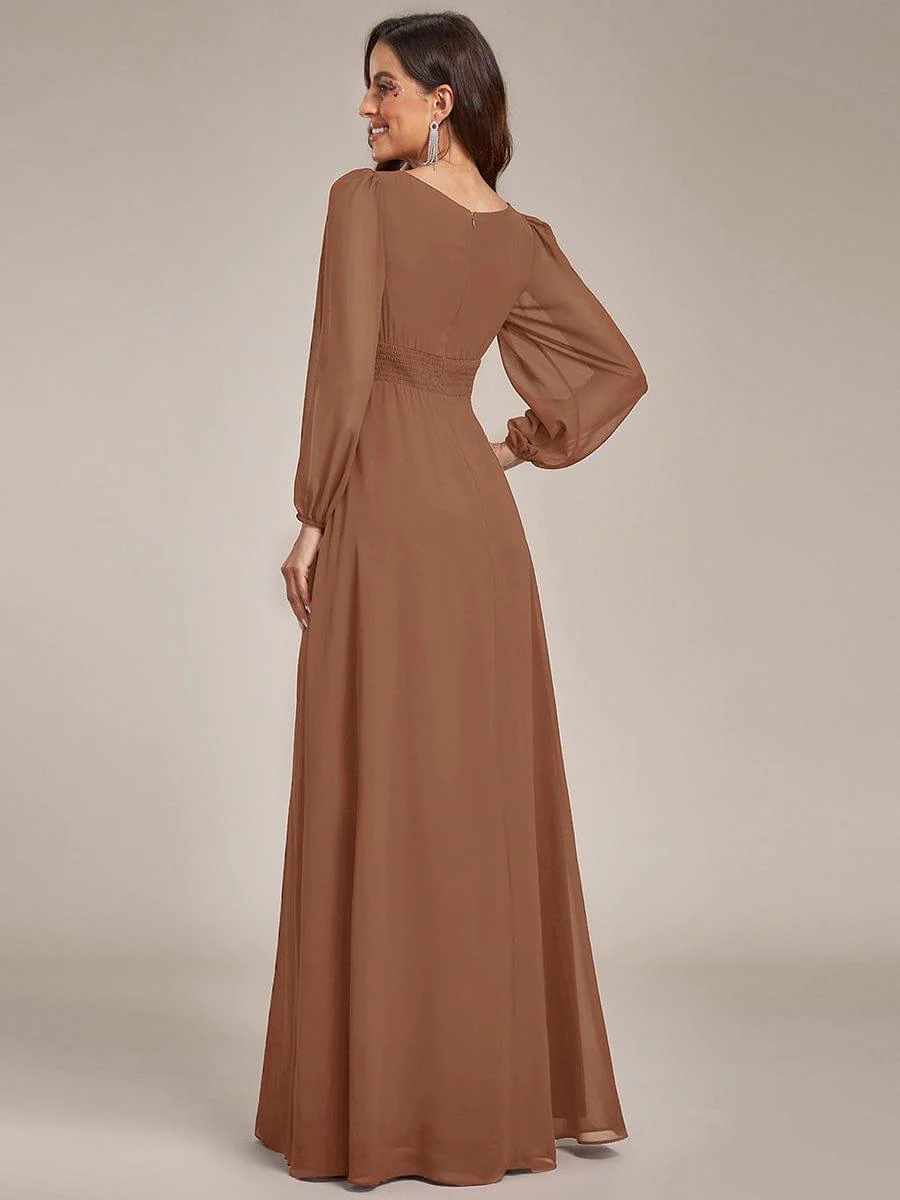 ever CELESTE|Chiffon Long Sleeve Floor Length Mother of The Bride Dress - Image 104