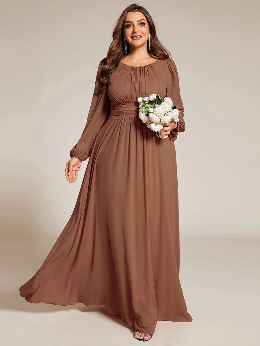 ever CELESTE|Chiffon Long Sleeve Floor Length Mother of The Bride Dress - Image 111