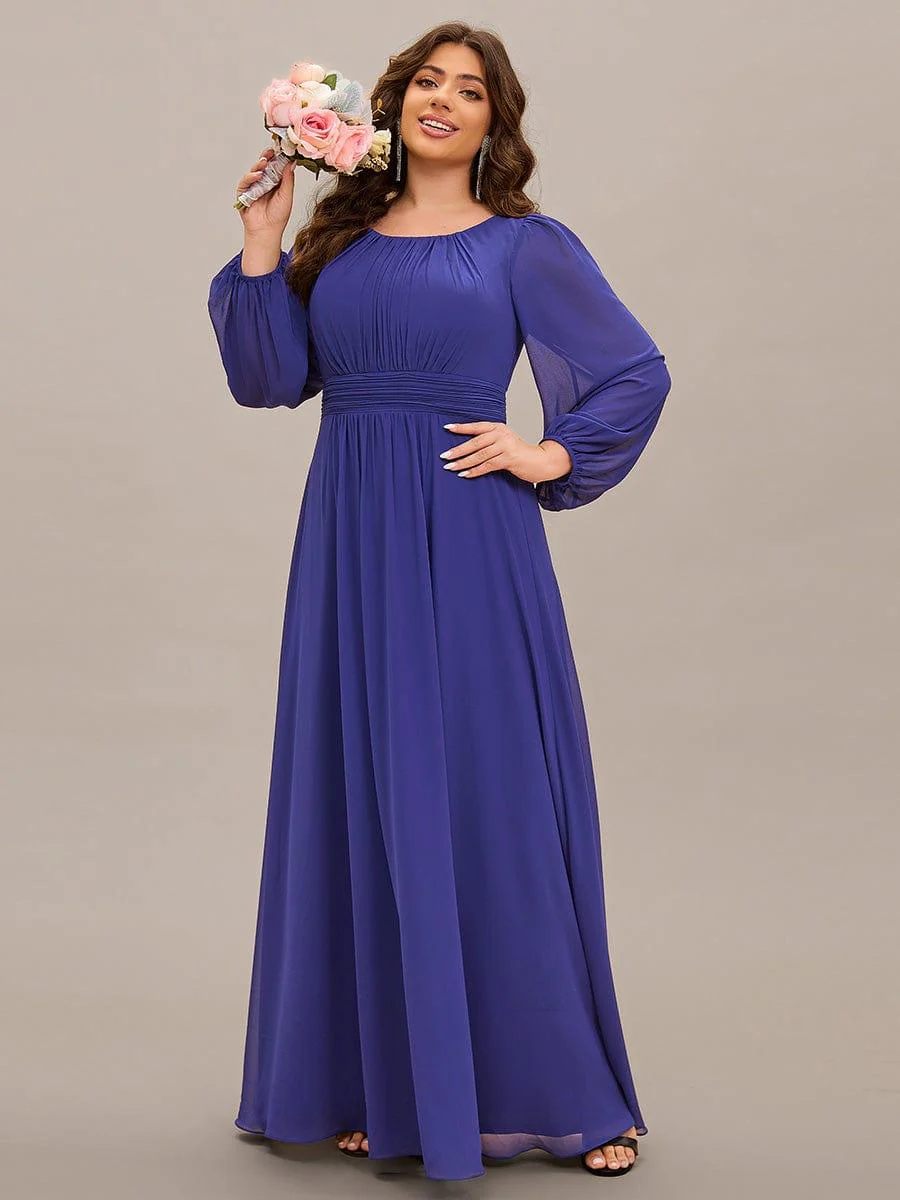 ever CELESTE|Chiffon Long Sleeve Floor Length Mother of The Bride Dress - Image 128