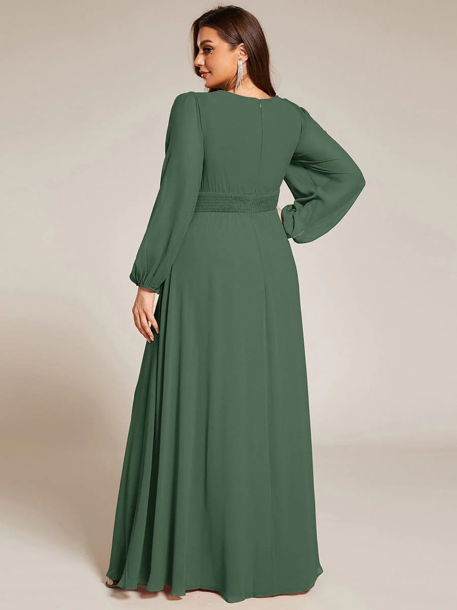 ever CELESTE|Chiffon Long Sleeve Floor Length Mother of The Bride Dress - Image 157